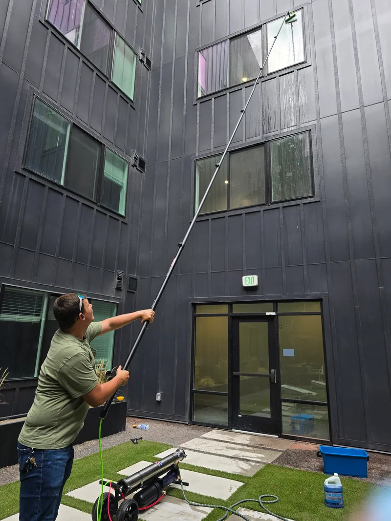 Professional window cleaning work